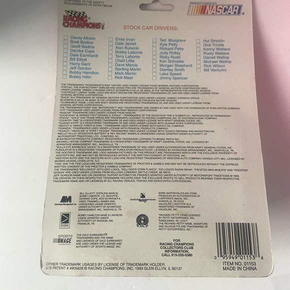 Racing Champions INC 1993 Edition  Ricky Rudd Tide Die Cast Car New - Picture 2 of 2